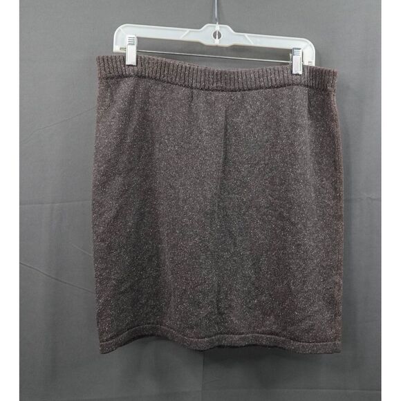 J Jill Womens Sweater Skirt Medium Taupe Minimalist Academia Preppy Mini Y2K - Picture 1 of 8